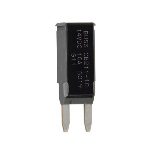 Bussmann Circuit Breaker, Type I, 25 Amp/ 14 Volt DC, Atm Footprint, Gray, Ul Rated, Thermoplastic Housing with Gold Metal Cover – CB211-25
