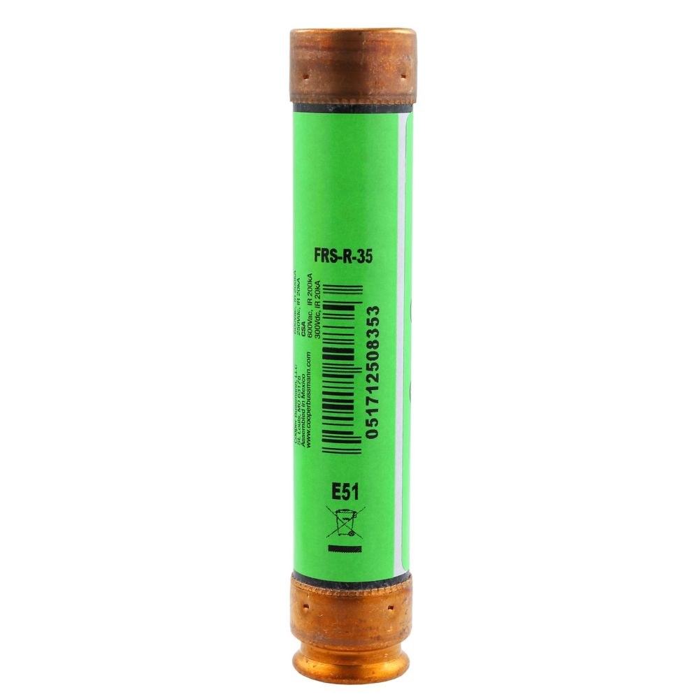 Bussmann Fuse, Fusetron™, Dual Element Time Delay Fuse, Class RK5, 35 Amp – FRS-R-35