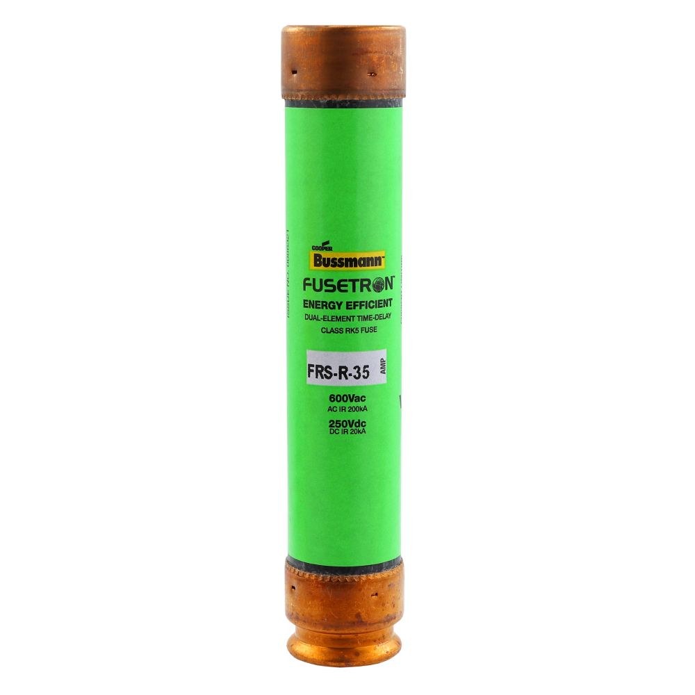 Bussmann Fuse, Fusetron™, Dual Element Time Delay Fuse, Class RK5, 35 Amp – FRS-R-35
