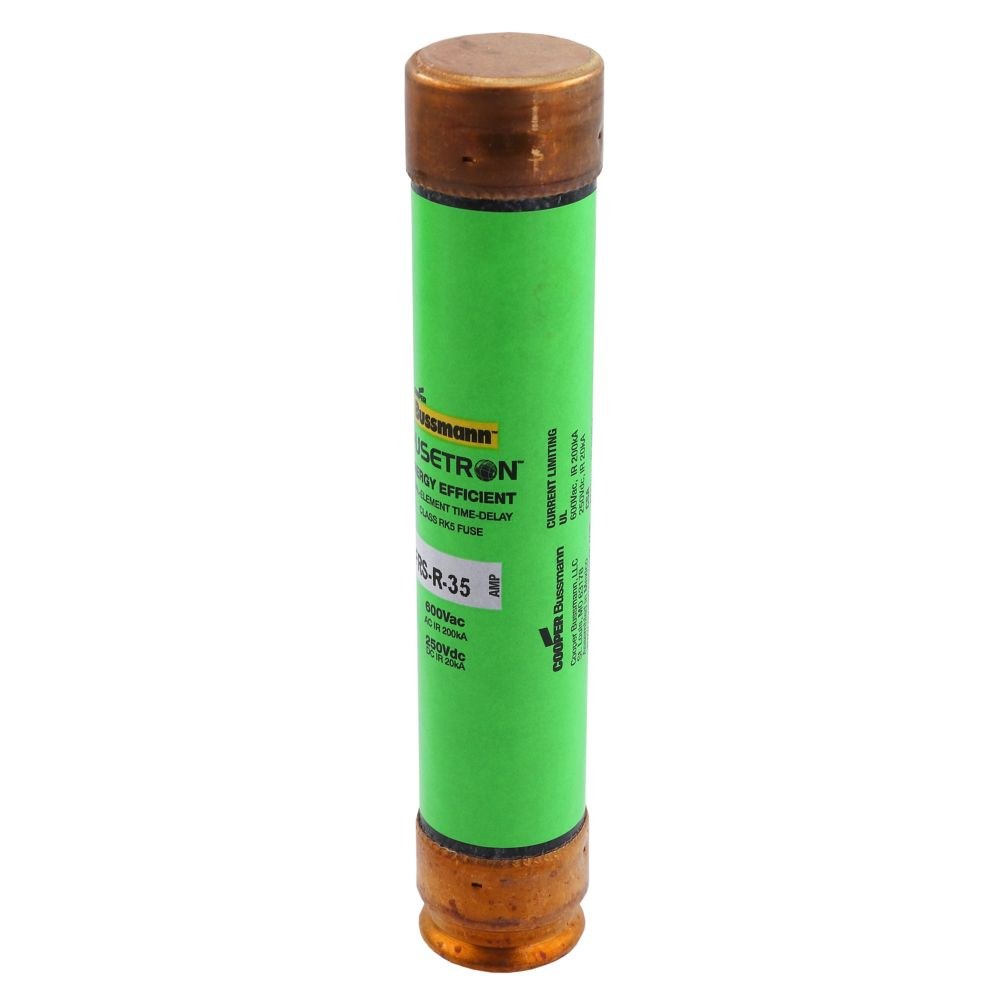 Bussmann Fuse, Fusetron™, Dual Element Time Delay Fuse, Class RK5, 35 Amp – FRS-R-35