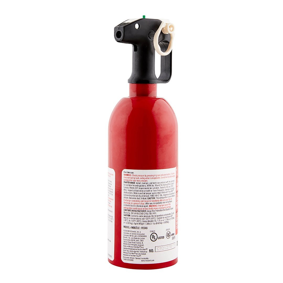 Brk Electron Fire Extinguisher, First Alert ®, Ul Rated 5-B:C, Sodium Bicarbonate Extinguishing Agent, Us DOT Approved, 1.4 Pound Bottle – AUTO5