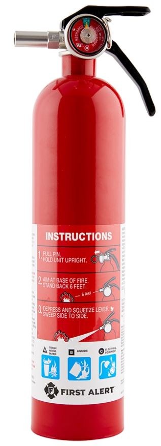 Brk Electron Fire Extinguisher, First Alert ®, Ul Rated 1-A:10-B:C, Monoammonium Phosphate Extinguishing Agent, U S Coast Guard Approved – PRO2-5