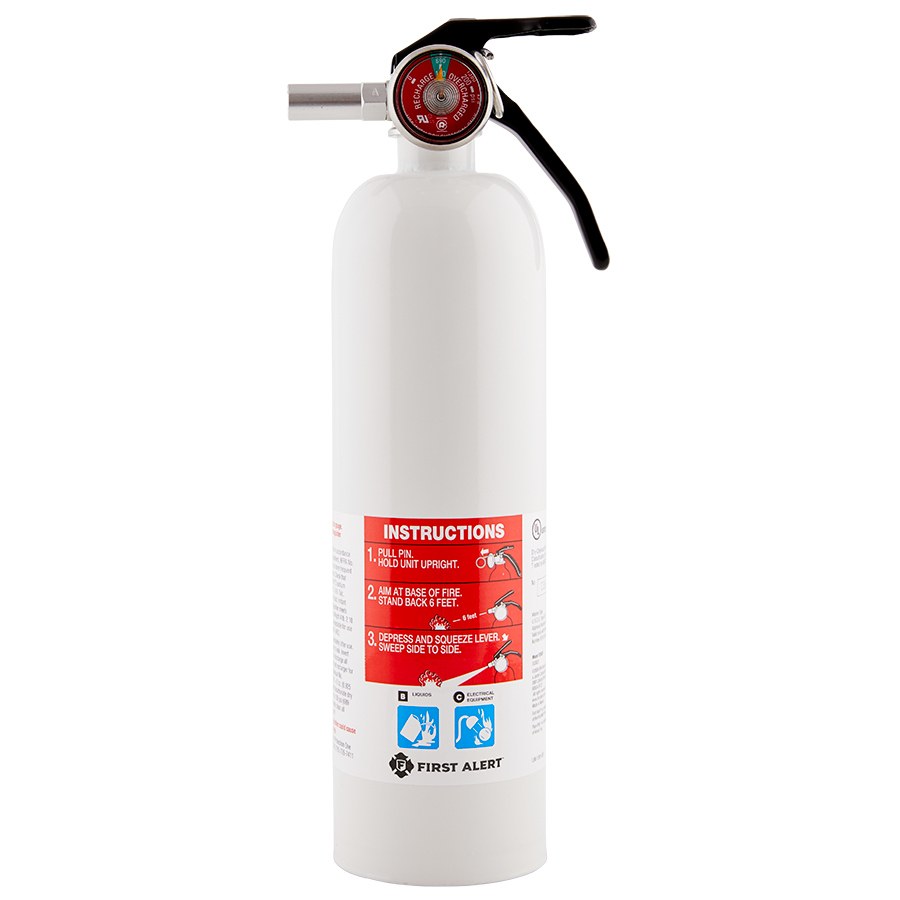 Brk Electron Fire Extinguisher, First Alert ®, Ul Rated 5-B:C, Sodium Bicarbonate Extinguishing Agent, U S Coast Guard Approved, 2 Pound Bottle – REC5