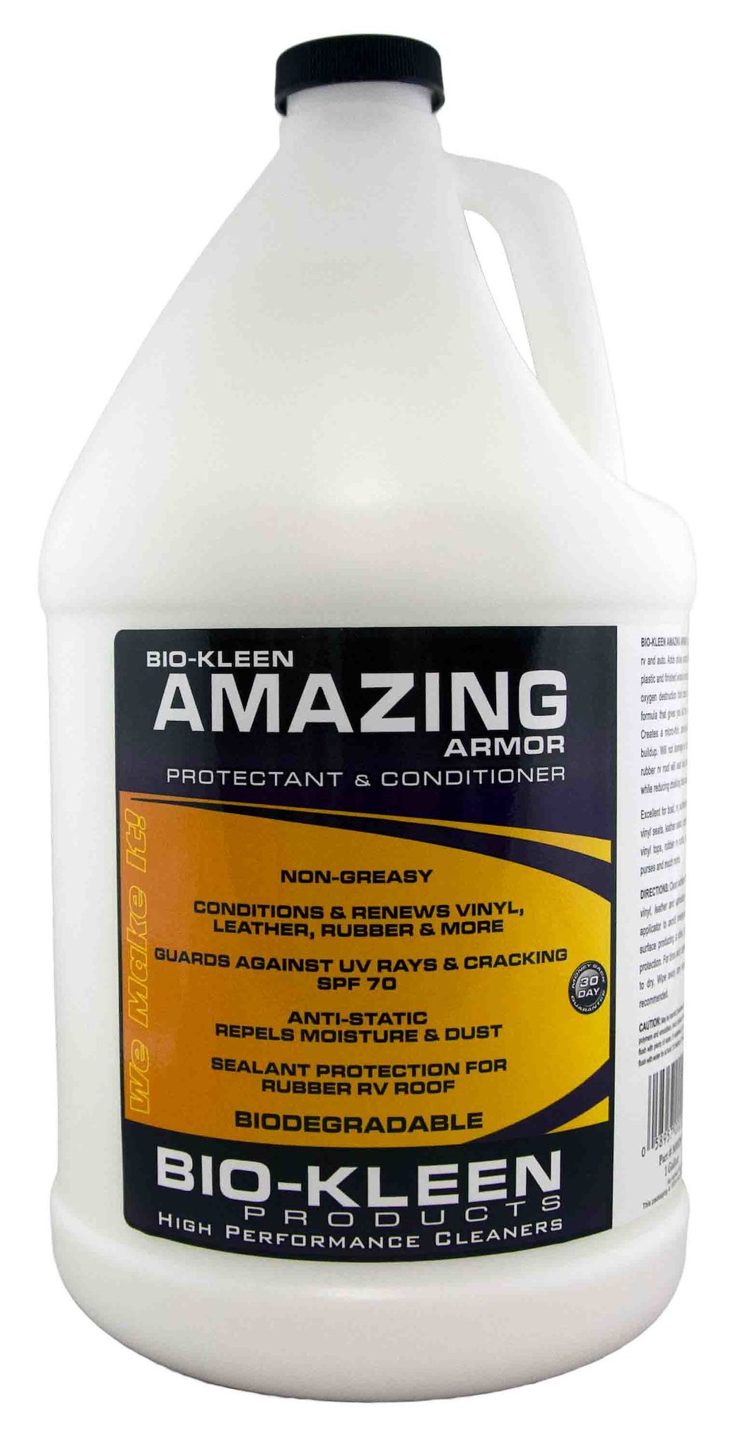 Bio-Kleen Vinyl Protectant, Amazing Armor, 1 Gallon Jug, Single, Use Protect Vinyl/ Rubber/ Leather Surface – M00209