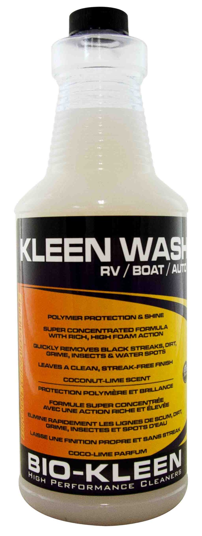 Bio-Kleen Car Wash, For Removing Black Streaks/ Water Spots/ Insects/ Dirt/ Dust/ Grime, 32 Ounce Bottle, Single – M02507