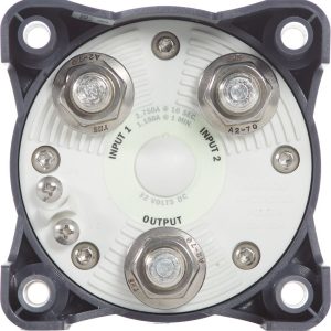 Blue Sea Systems Battery Selector Switch, HD Series, Use to Switch Isolated Battery Banks to All Loads, 3 Position, 2 Batteries – 11003-BSS