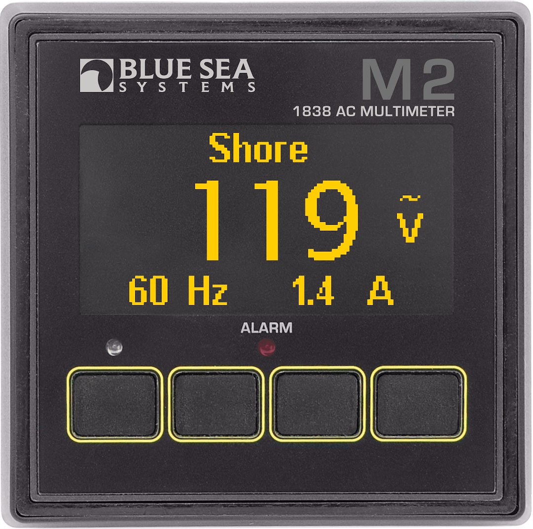 Blue Sea Systems Circuit Tester, M2, 55 Millimeter X 28 Millimeter Digital Display, 0 to 300 Amps, 0 to 45 Kilo Watts – 1838-BSS