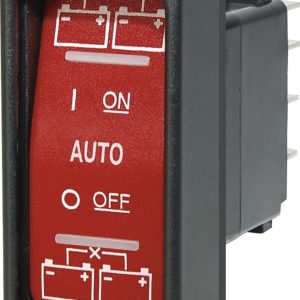 Blue Sea Systems Multi Purpose Switch, On-Off-On, For Use with Ml Series Automatic Charging Relays, Single Pole Double Throw, Non-Lighted – 2146-BSS