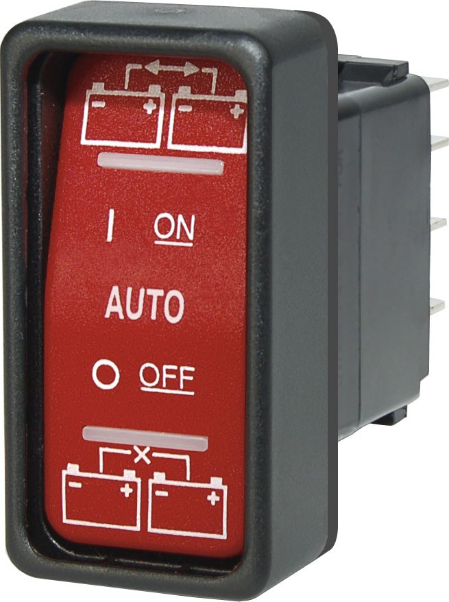 Blue Sea Systems Multi Purpose Switch, On-Off-On, For Use with Ml Series Automatic Charging Relays, Single Pole Double Throw, Non-Lighted – 2146-BSS