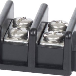 Blue Sea Systems Wire Terminal Block, 2 Circuit, 30 Amps, 600 Volts AC/DC, Screw Terminal, Black – 2502-BSS