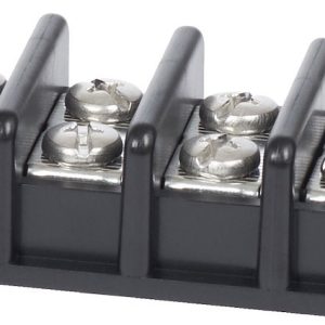 Blue Sea Systems Wire Terminal Block, 4 Circuit, 30 Amps, 600 Volts AC/DC, Screw Terminal, Black – 2504-BSS