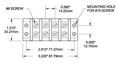 Blue Sea Systems Wire Terminal Block, 4 Circuit, 30 Amps, 600 Volts AC/DC, Screw Terminal, Black – 2504-BSS