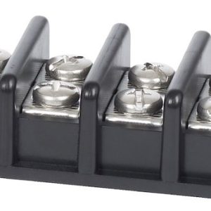 Blue Sea Systems Wire Terminal Block, 6 Circuit, 30 Amps, 600 Volts AC/DC, Screw Terminal, Black – 2506-BSS