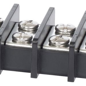 Blue Sea Systems Wire Terminal Block, 4 Circuit, 65 Amps, 600 Volts AC/DC, Screw Terminal, Black – 2604-BSS