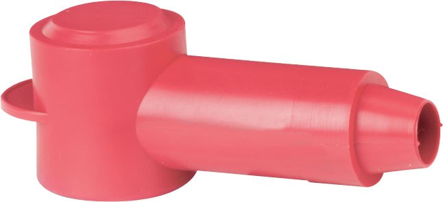 Blue Sea Systems Busbar Stud Cover, Use to Insulate Stud Type Connectors on Alternators/ Starters/ Windlasses, 1 to 1/2 Inch Stud, Red, PVC – 4012-BSS
