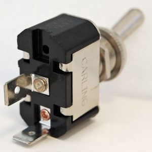 Blue Sea Systems Multi Purpose Switch, Weatherdeck ®, 15 Amps at 125 Volts AC/ 15 Amps at 12 Volts DC/ 10 Amps at 250 Volts AC – 4150-BSS