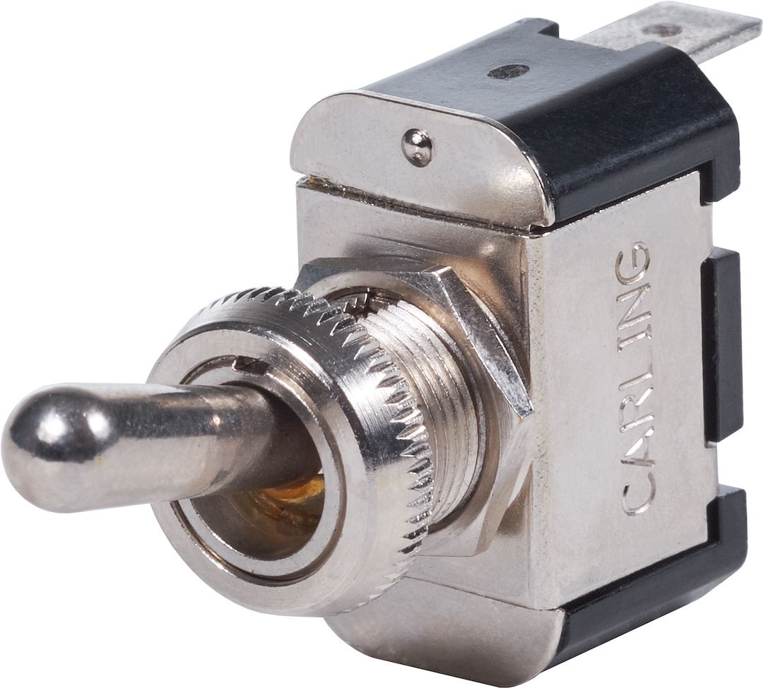 Blue Sea Systems Multi Purpose Switch, Weatherdeck ®, 15 Amps at 125 Volts AC/ 15 Amps at 12 Volts DC/ 10 Amps at 250 Volts AC – 4151-BSS