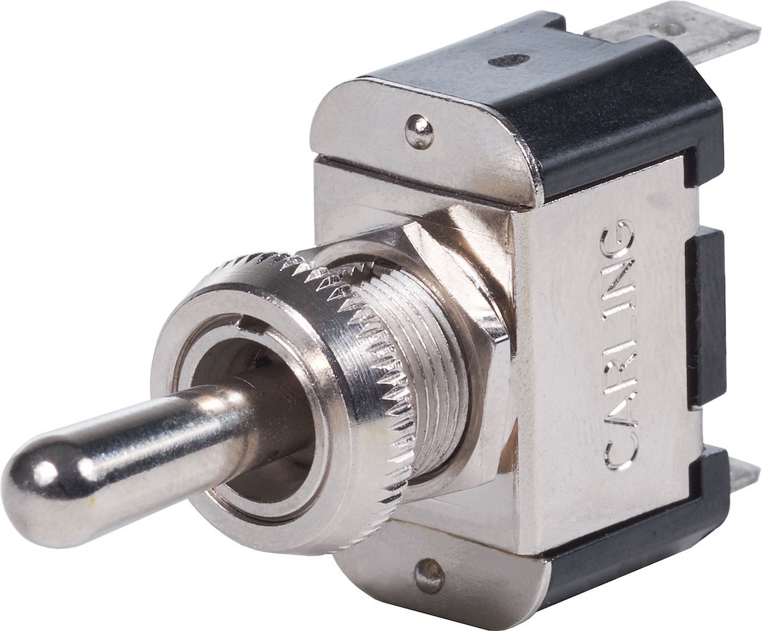 Blue Sea Systems Multi Purpose Switch, 15 Amps at 125 Volts AC/ 15 Amps at 12 Volts DC/ 10 Amps at 250 Volts AC, Toggle Switch – 4153-BSS