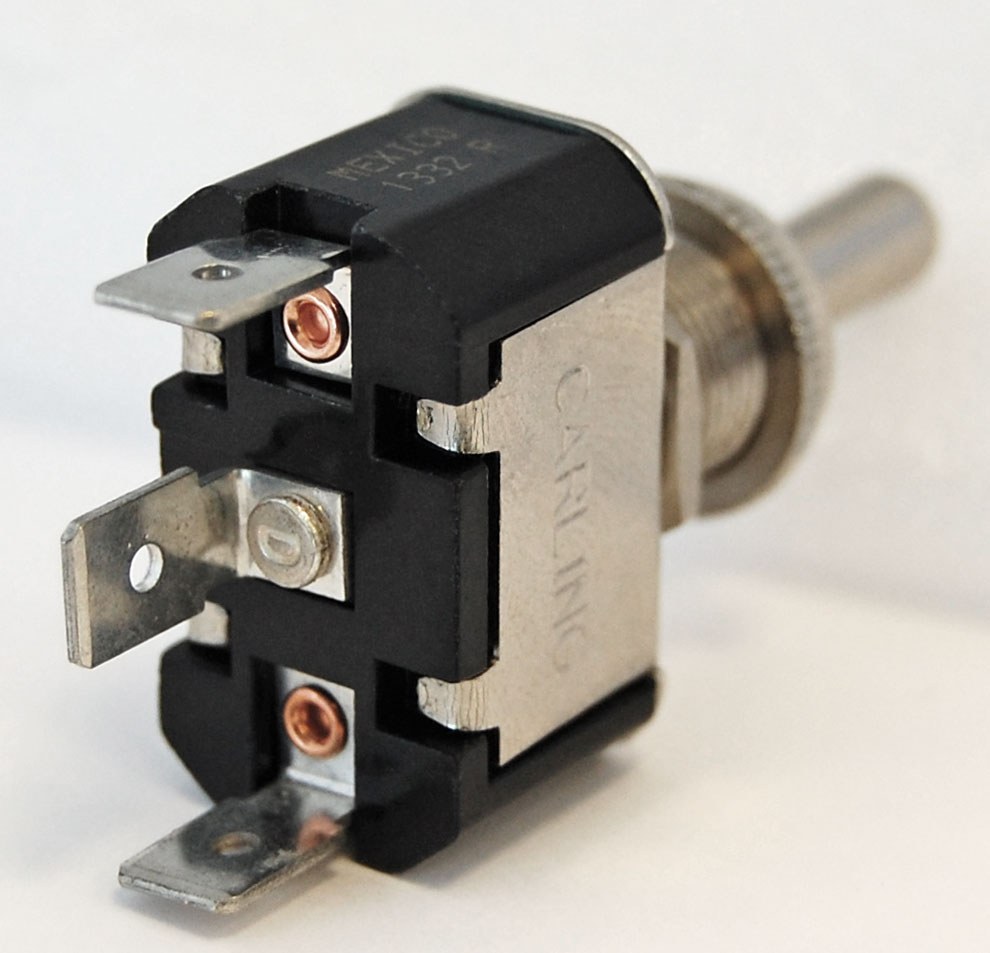 Blue Sea Systems Multi Purpose Switch, Weatherdeck ®, 15 Amps at 125 Volts AC/ 15 Amps at 12 Volts DC/ 10 Amps at 250 Volts AC – 4154-BSS