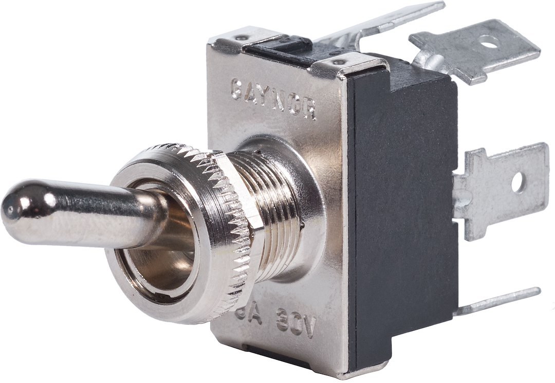 Blue Sea Systems Multi Purpose Switch, Weatherdeck ®, 30 Volts DC, 5 Amps, Toggle Switch, On-Off-On Switch Action, Double Pole Double Throw – 4155-BSS