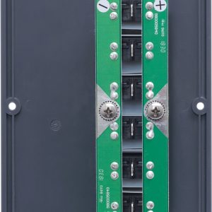 Blue Sea Systems Switch Panel, With 6 Rocker Switches, 6 Positions, 12 Volt DC, 45 Amps, Gray, With 6 Circuit Breaker/ 15 Label Set – 4322-BSS