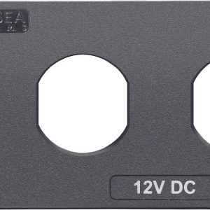 Blue Sea Systems Switch Panel, With 1 Rocker Switch, 1 Positions, 12 Volt DC, Polycarbonate/ ABS, With 1 Circuit Breaker, Two Blank Socket – 4364-BSS
