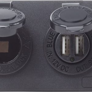 Blue Sea Systems Switch Panel, With 1 Rocker Switch, 1 Positions, 12 Volt DC, Polycarbonate/ ABS – 4365-BSS