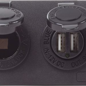 Blue Sea Systems Switch Panel, With 1 Rocker Switch, 1 Positions, 12 Volt DC, Polycarbonate/ ABS – 4366-BSS