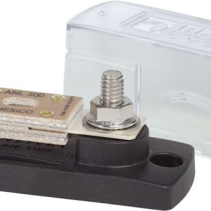 Blue Sea Systems Fuse Block, 32 Volt DC, 300 Amp, Uses Anl Fuse, With Protective Cover – 5005-BSS