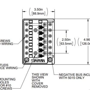 Blue Sea Systems Fuse Block, 32 Volts DC, 100 Amps Per Block/ 30 Amps Per Circuit, Uses Mdl/ Agc Fuse, With 6 Circuits/ Protective Cover – 5018-BSS