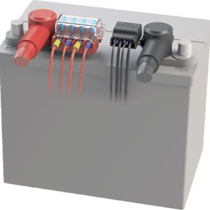 Blue Sea Systems Fuse Block, 32 Volt DC, 100 Amp Per Block/ 30 Amp Per Circuit, Uses Ato/ Atc Blade Style Fuse – 5024-BSS