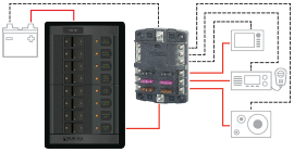 Blue Sea Systems Fuse Block, 32 Volts DC, 100 Amps Per Block/ 30 Amps Per Circuit, Uses Ato/ Atc Blade Style Fuse – 5030-BSS