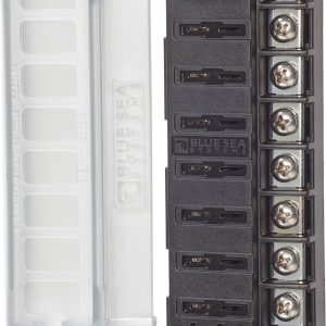 Blue Sea Systems Fuse Block, 32 Volt DC, 100 Amp Per Block/ 30 Amp Per Circuit, Uses Ato/ Atc Blade Style Fuse – 5046-BSS