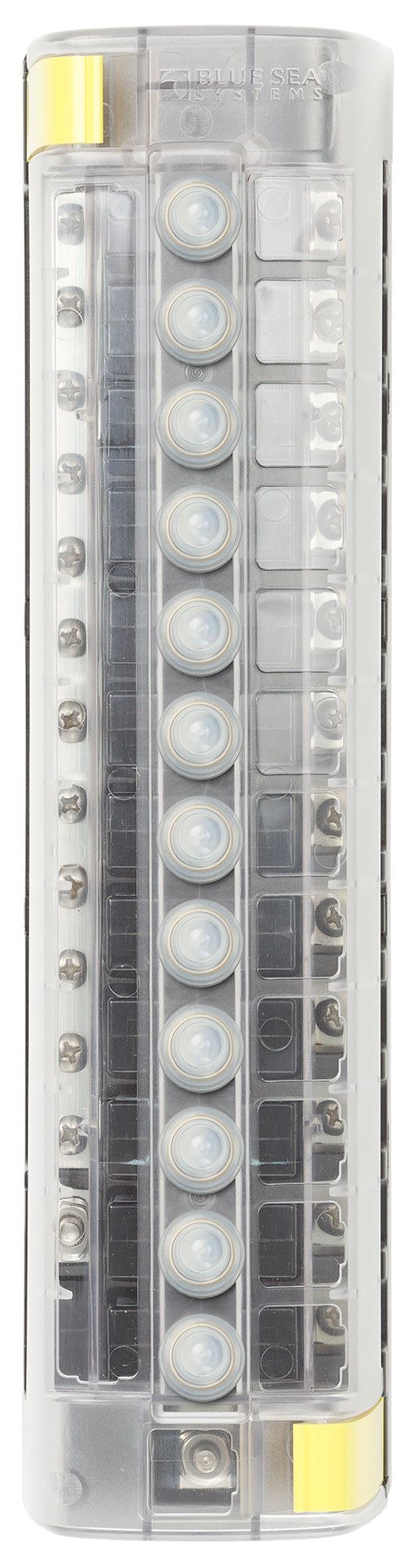 Blue Sea Systems Circuit Breaker Block, 12 Position Common Source with Ground Base – 5054-BSS