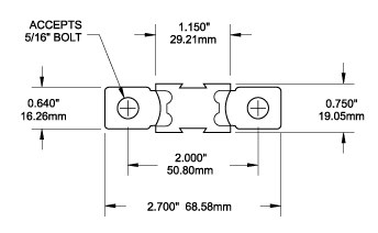 Blue Sea Systems Fuse, Bolt-On Fuse, Amg, 175 Amp, 70 Volt DC, Single – 5104-BSS