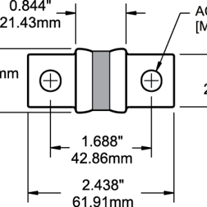 Blue Sea Systems Fuse, Bolt-On Fuse, A3T/ Class T, 125 Ampere/ 125 Volt DC, Single – 5113-BSS