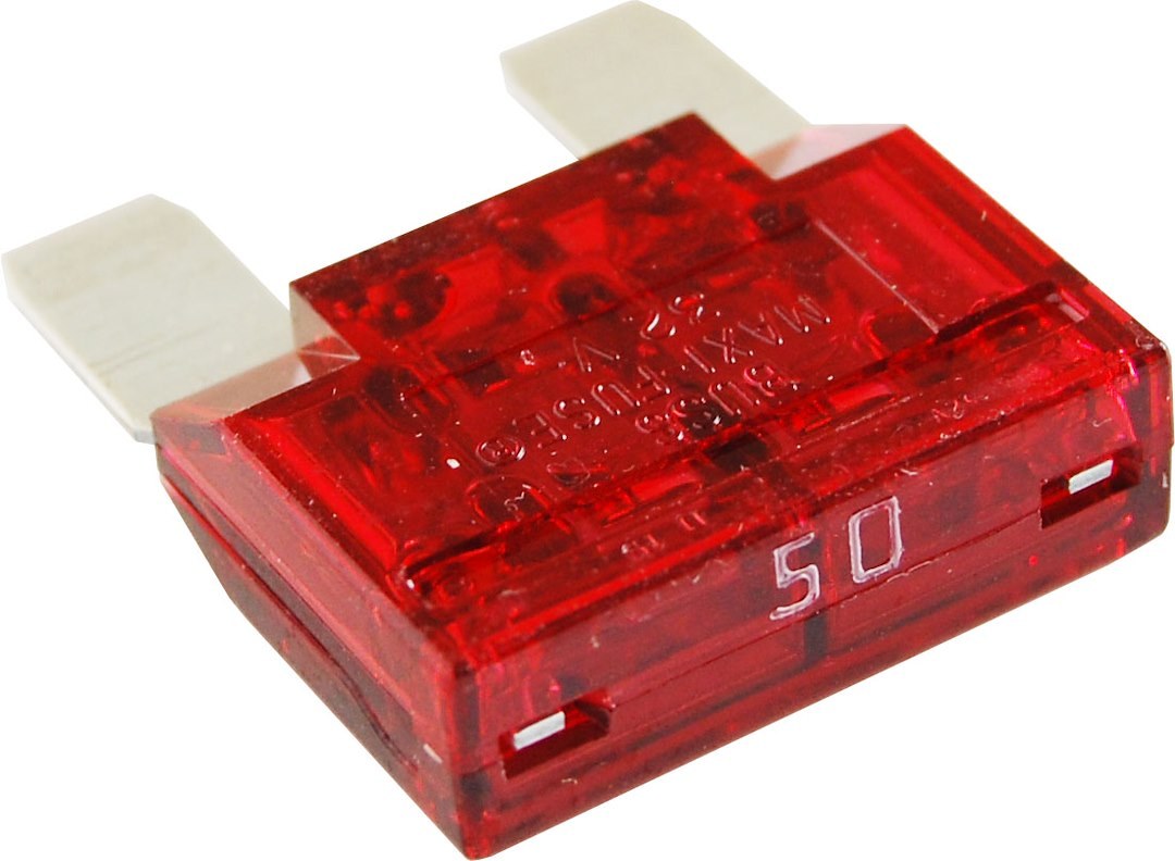 Blue Sea Systems Fuse, Blade Fuse, Maxi, 50 Amps/ 32 Volts DC, Single – 5140-BSS