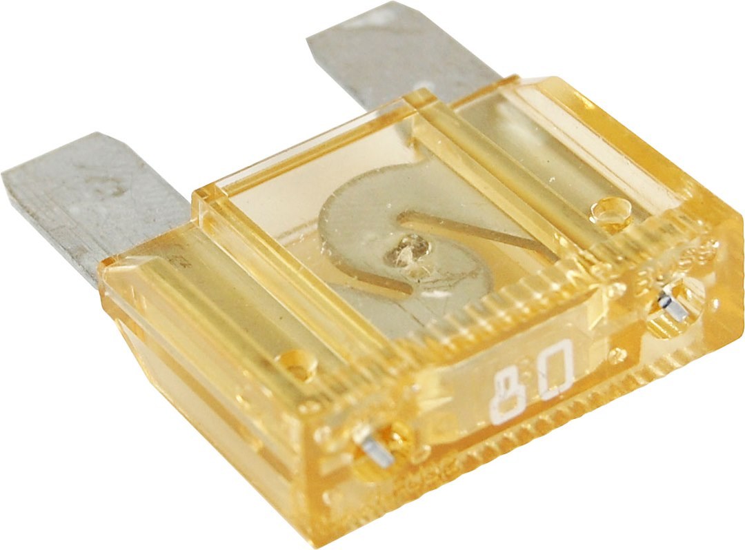 Blue Sea Systems Fuse, Blade Fuse, Maxi, 80 Amps/ 32 Volts DC, Single – 5143-BSS