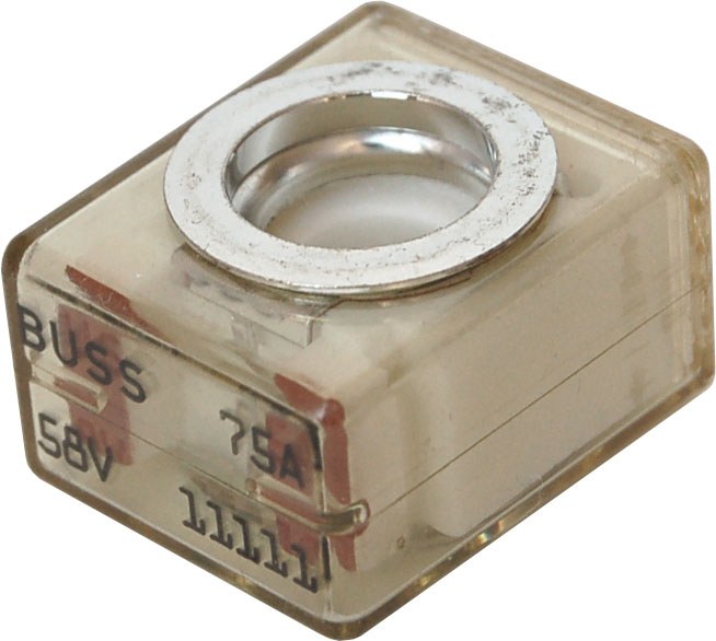 Blue Sea Systems Fuse, Terminal Fuse, Mrbf, 75 Amp, Single, 58 Volt DC, Brown – 5180-BSS