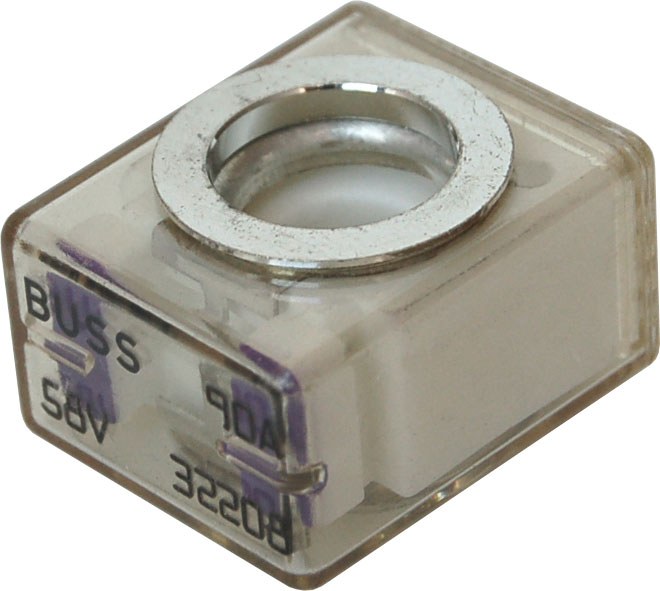 Blue Sea Systems Fuse, Terminal Fuse, Mrbf, 90 Amp, Single, 58 Volt DC, Purple – 5182-BSS