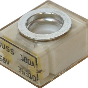 Blue Sea Systems Fuse, Terminal Fuse, Mrbf, 100 Amps, 58 Volts DC, Yellow – 5183-BSS