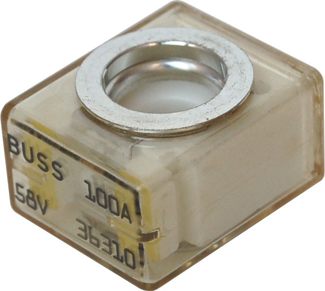 Blue Sea Systems Fuse, Terminal Fuse, Mrbf, 100 Amps, 58 Volts DC, Yellow – 5183-BSS