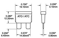 Blue Sea Systems Fuse, Blade Fuse, Ato/ Atc, 4 Amps/ 32 Volts DC, Set of 2 – 5238-BSS
