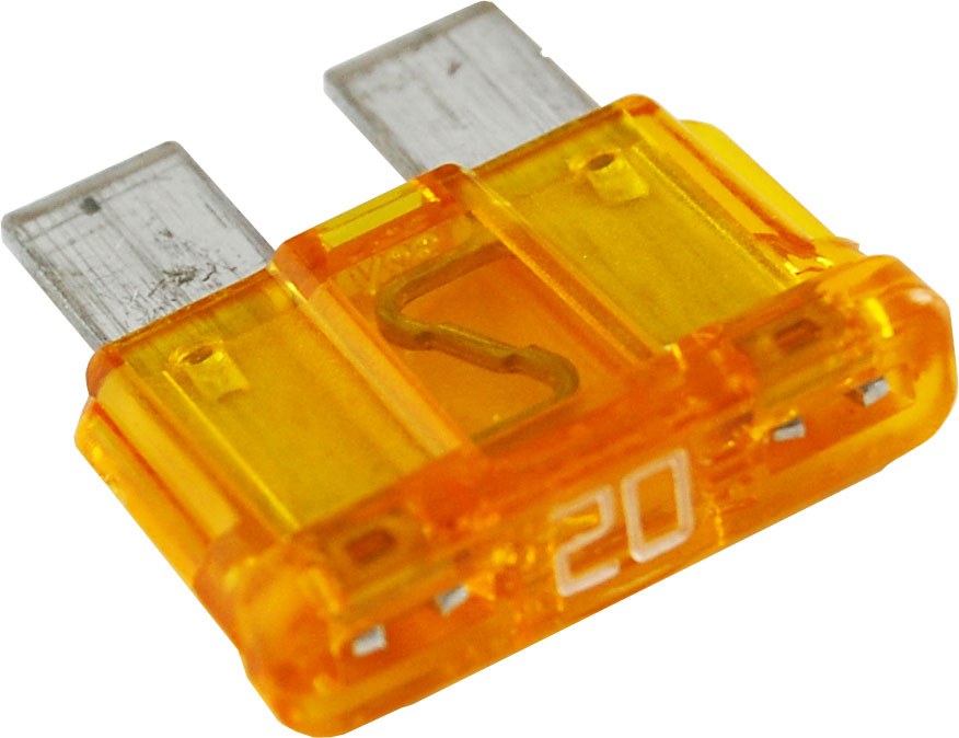Blue Sea Systems Fuse, Blade Fuse, Ato/ Atc, 20 Amps/ 32 Volts DC, Tin Plated, Set of 2 – 5243-BSS