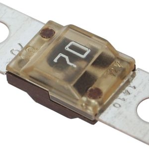 Blue Sea Systems Fuse, Fast Acting Blade Fuse, Ami/ Midi, 70 Ampere/ 32 Volt DC, Ignition Protected, Tin-Plated Blade – 5254-BSS