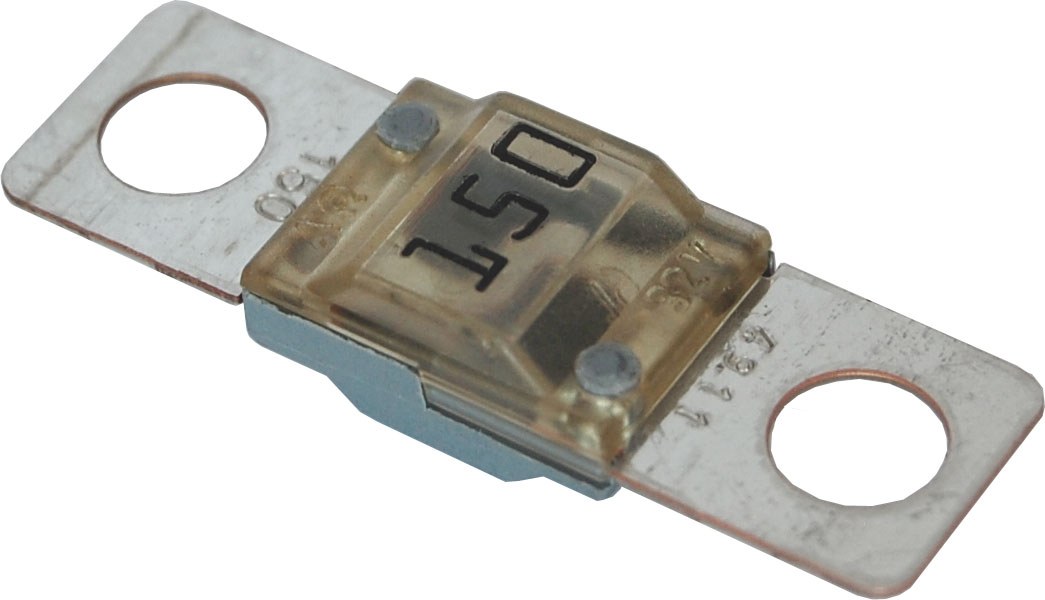 Blue Sea Systems Fuse, Bolt-On Fuse, Midi, 150 Amps/ 32 Volts DC, Set of 2 – 5258-BSS