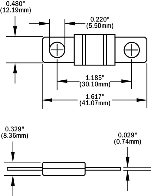 Blue Sea Systems Fuse, Bolt-On Fuse, Midi, 150 Amps/ 32 Volts DC, Set of 2 – 5258-BSS