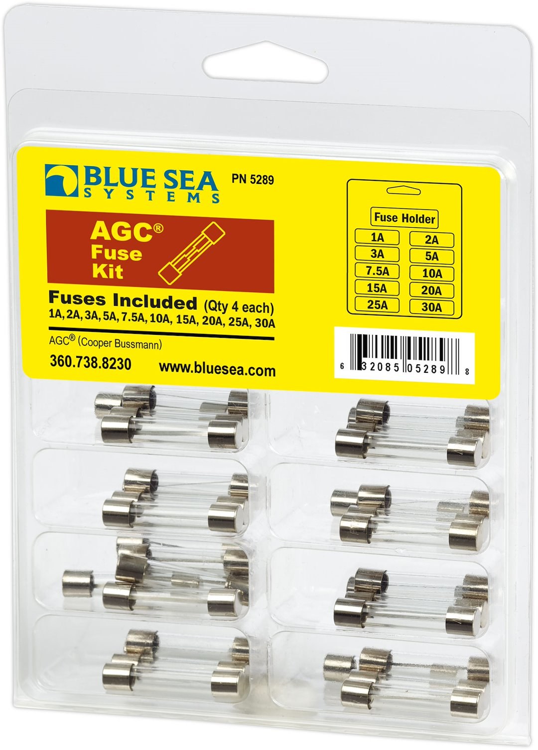 Blue Sea Systems Fuse Assortment, 41-Piece, Agc Fuse, 32 Volts DC – 5289-BSS