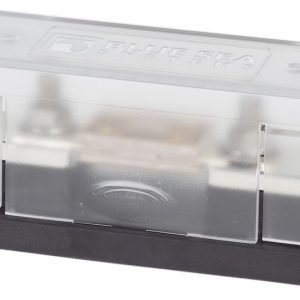 Blue Sea Systems Fuse Block, 32 Volts DC, 750 Amps, Uses Anl Fuse, With Protective Cover and 8 Write-On Circuit Labels, Swing Out Design – 5503-BSS