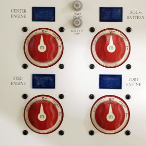 Blue Sea Systems Battery Disconnect Switch, 48 Volts DC, Single Circuit On-Off, 300 Amps, Red – 6006-BSS